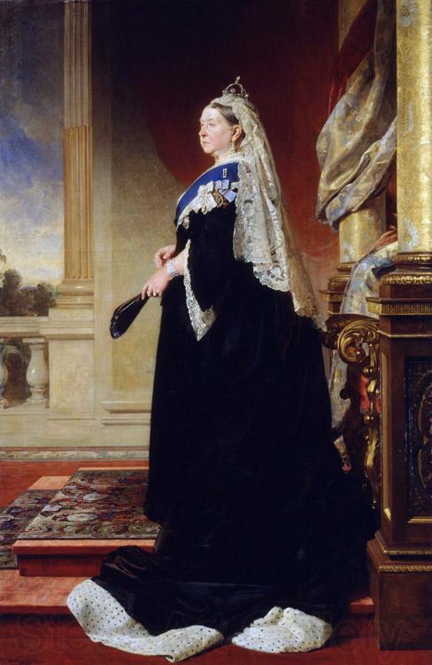 Heinrich von Angeli Queen Victoria (Empress of India) (mk25) Norge oil painting art